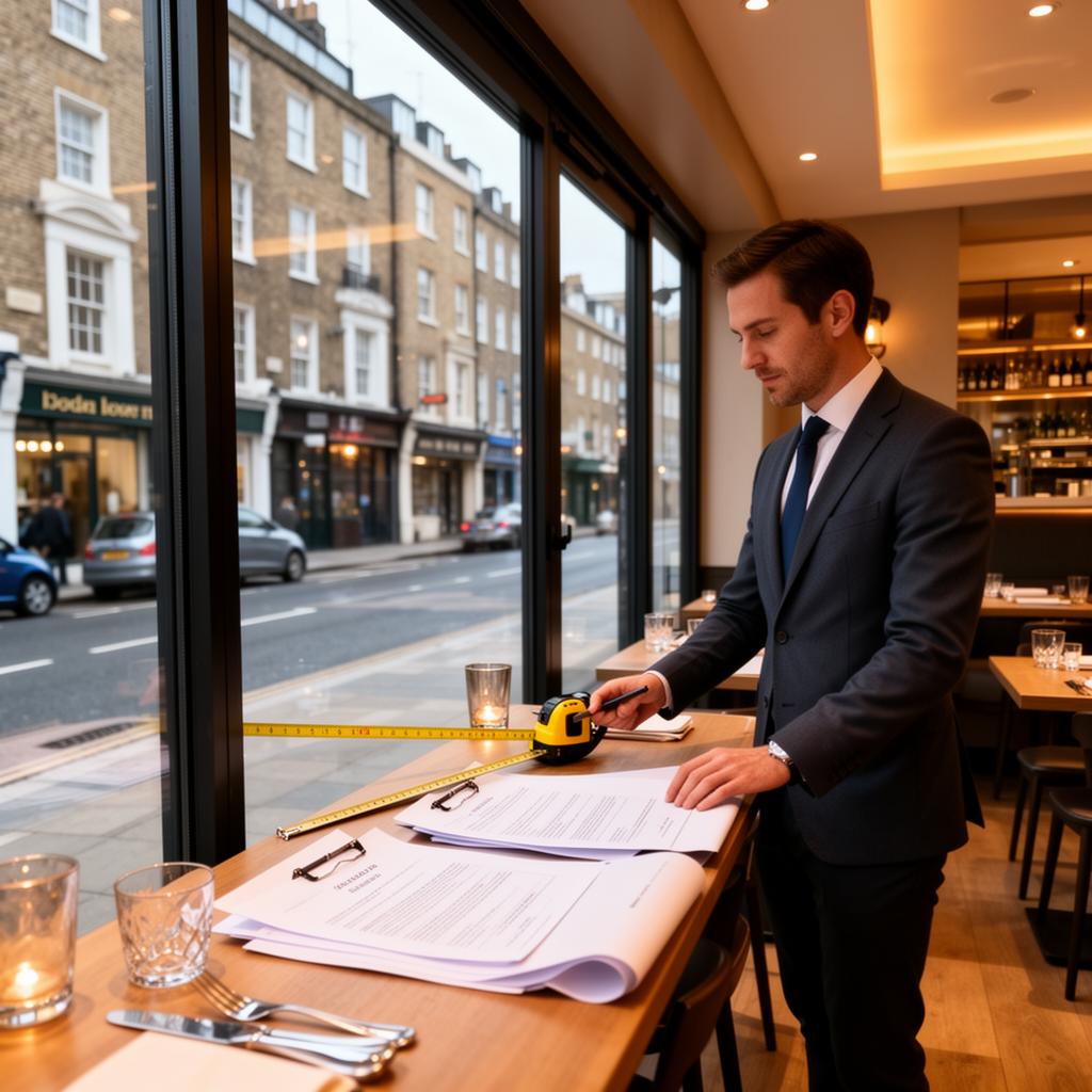 Restaurant property site evaluation and lease negotiation in a UK commercial location