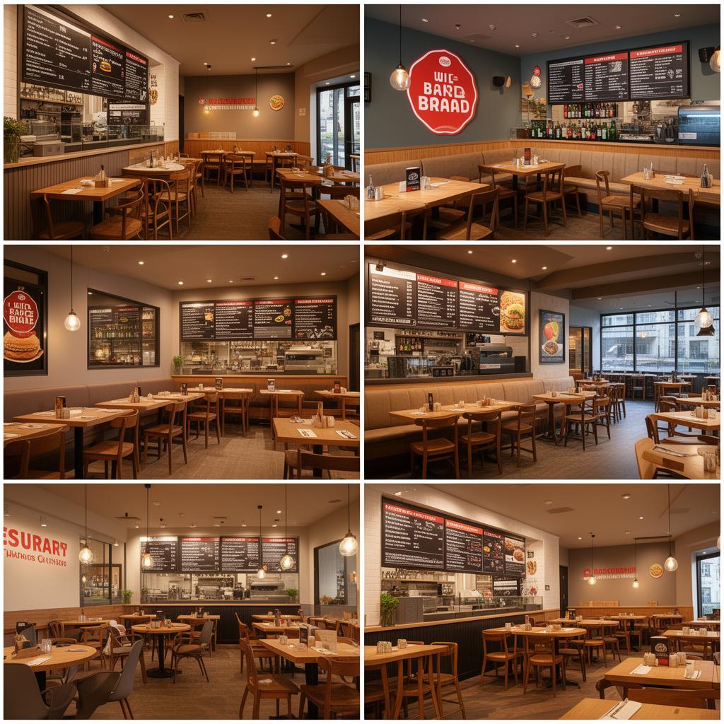 Consistent restaurant brand identity across multiple UK restaurant locations